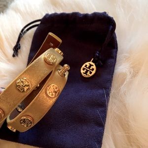 Gold Tory Burch Wrap Bracelet
